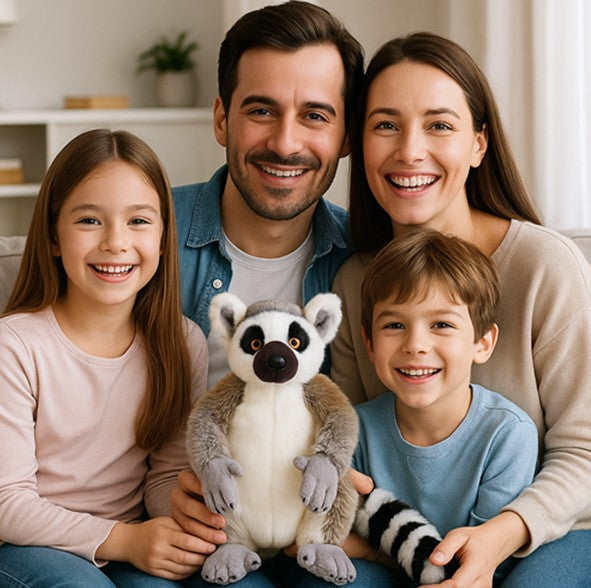 Maky, le lémur catta en peluche